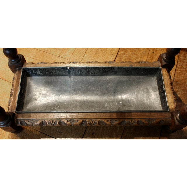 Wood Circa 1880 Carved Oak English Umbrella & Stick Stand For Sale - Image 7 of 8