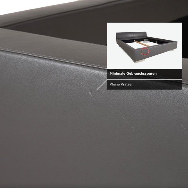 Leather Bed in Grey from Machalke For Sale - Image 9 of 17