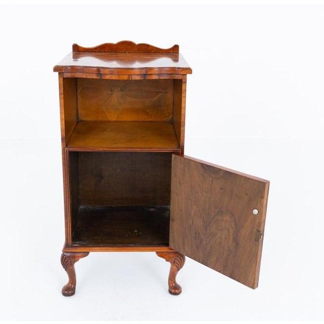 Queen Anne Revival Walnut Nightstand, 1920s For Sale - Image 3 of 3