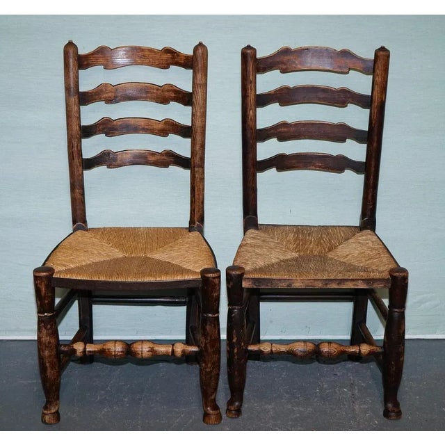 Country House Dining Chairs in Oak, Set of 4 For Sale - Image 3 of 18