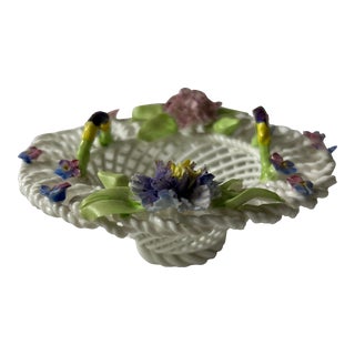 Mid 20th Century Denton China Basket For Sale
