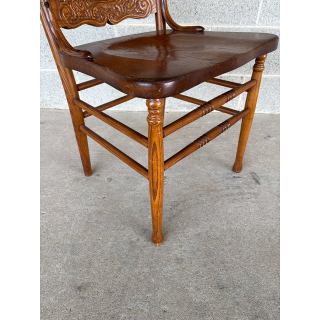 Tom Seely Oak Press Back Dining Chairs - Set of 4 For Sale - Image 11 of 13