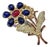 Bochic "Orient" Vintage Sapphire, Ruby & Multi Gem Brooch - 18K Gold & Silver For Sale