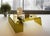 Modern Transparent Olive Oil Acrylic Desk With Integrated Console – Minimalist Design For Sale - Image 4 of 4