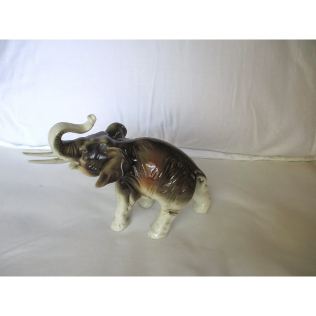 Vintage Royal Dux Amphora Porcelain Charging Elephant For Sale - Image 12 of 12