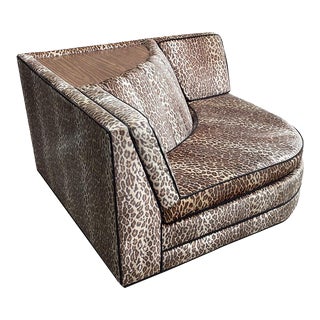 1960s Vintage Hollywood Corner Sofa Chaise Lounge With Table For Sale
