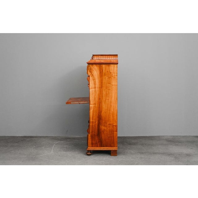 Metal Gründerzeit Office Desk in Walnut, 19th Century For Sale - Image 7 of 18