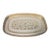 Vintage Vanity Tray Ornate Gold Filigree Rim With Gold and Silver Bird Motif Under Glass For Sale