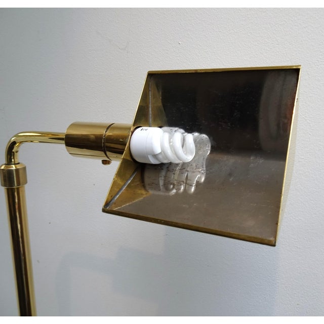 Adjustable Brass Reading Lamp attributed to Christian Liaigre, France, 1970s For Sale - Image 13 of 18