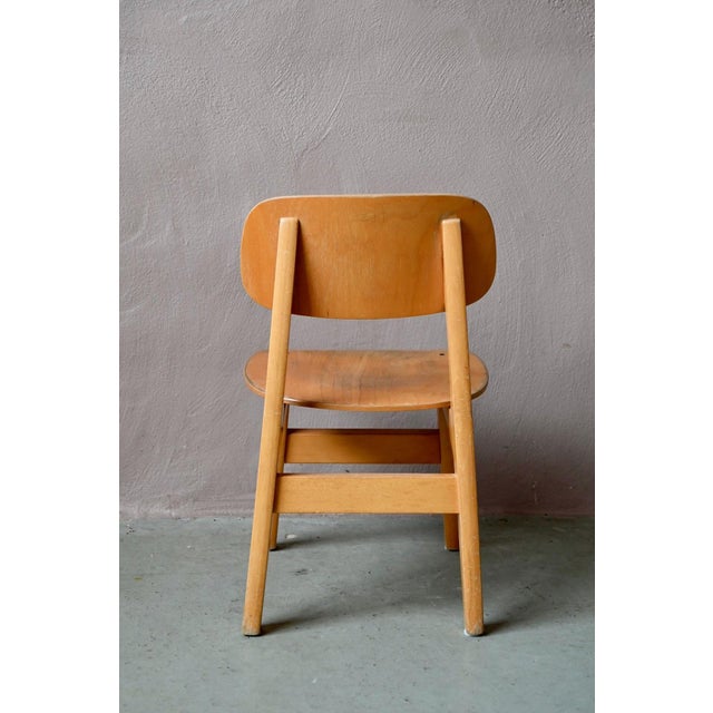 Brown Vintage Children's Chair in Wood and Molded Plywood, 1970s For Sale - Image 8 of 14