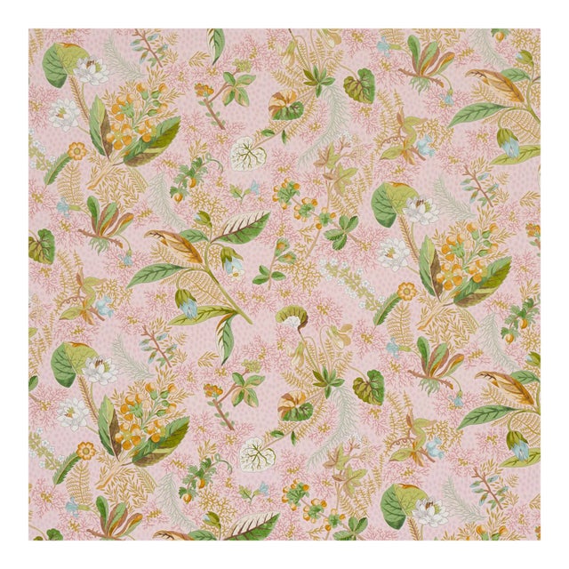 Sample - Schumacher Blackwell Wallpaper in Blush For Sale