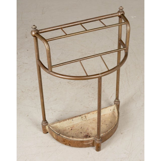 19th Century French Brass and Cast Iron Umbrella Stand For Sale - Image 9 of 9