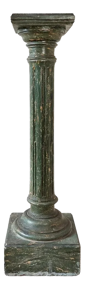Italian Scaglioga Pedestal in Green Faux Marble