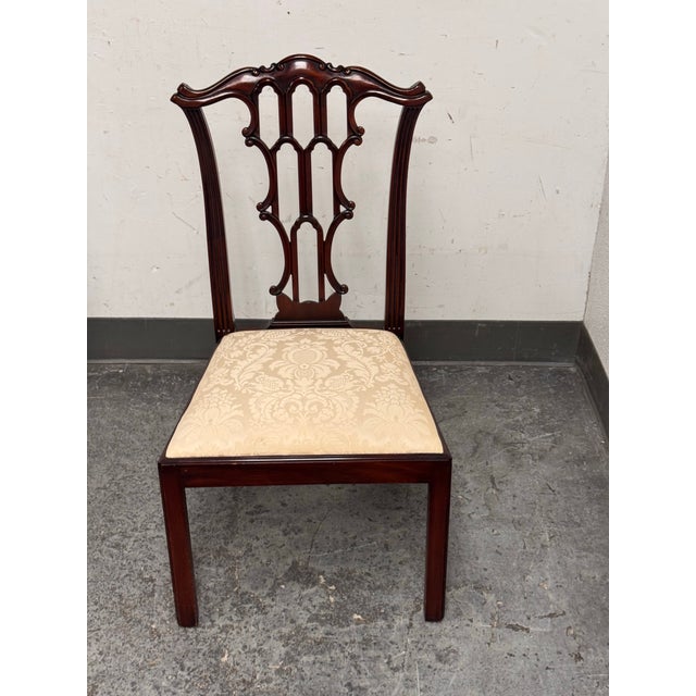 Design Plus Gallery presents the Style No. 1228 Chippendale Side Chair from Henkel Harris. This side chair has a mahogany...