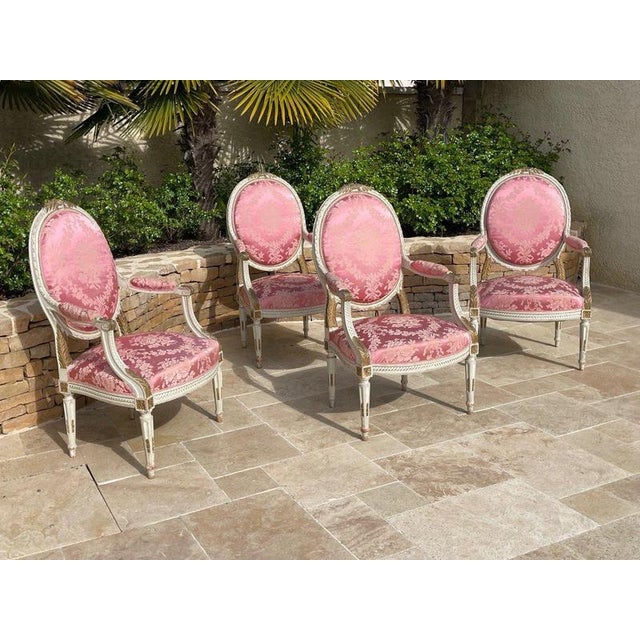 Louis XVI Salon Set, Set of 5 For Sale - Image 11 of 13