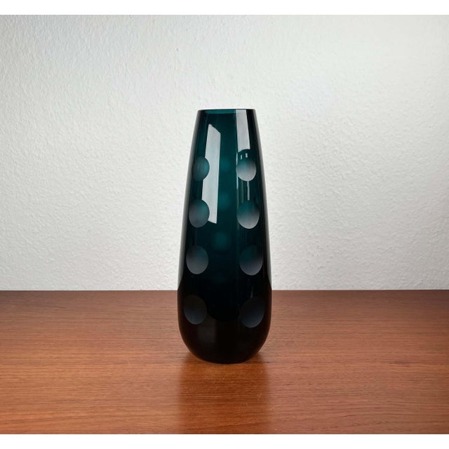 Glass Mid-Century German Glass Vase from Karl Friedrich Glas, 1960s For Sale - Image 7 of 17