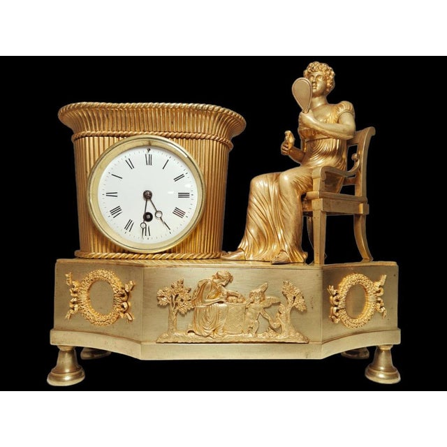 19th Century Empire Bronze Clock For Sale - Image 11 of 14