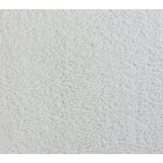 Ivory-Colored Curly Looped Bouclé Feather/Down Pillow 24” Square For Sale - Image 4 of 6