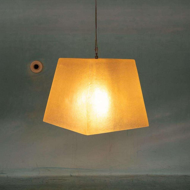 Vintage Minimalist Fiberglass Hanging Lamp from Roche Babois For Sale - Image 11 of 18