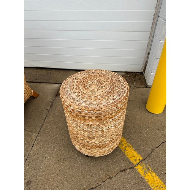 Coastal Pottery Barn Seagrass Collection Table For Sale - Image 3 of 5