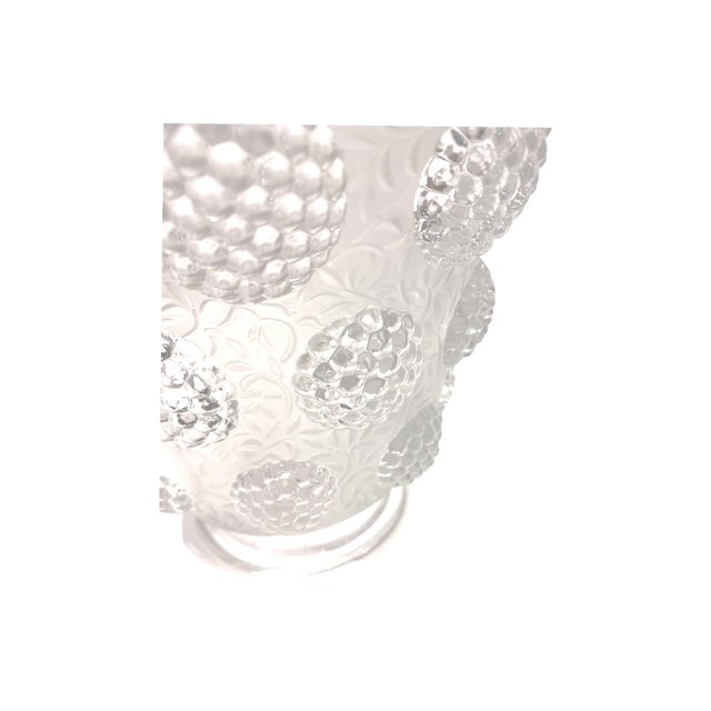 Transparent Stunning Verlys "Les Cabochons" French Art Deco Vase Early 20th Century Lalique-Style For Sale - Image 8 of 18