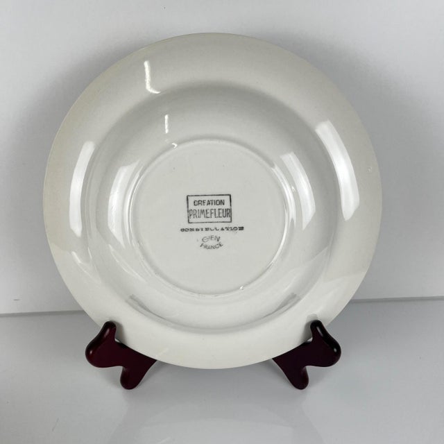 Gien Primefleur Creation Constellation Model Soup Plates from Gien, 1950s, Set of 6 For Sale - Image 4 of 12