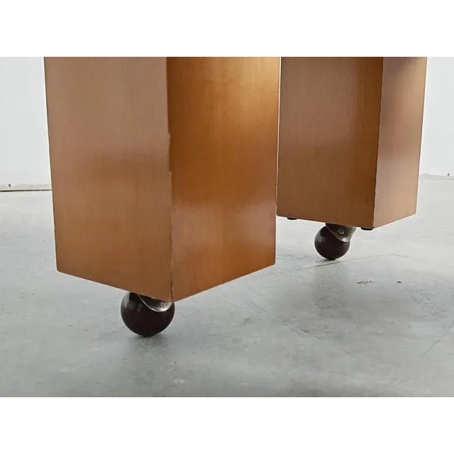 Mid-Century Modern Coffee Table in Elm with Grid Motif by Marco Zanuso, 1960s For Sale - Image 9 of 16