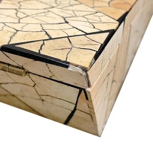 Shell R & Y Augousti Tessellated Coconut Shell Jewelry Box For Sale - Image 7 of 8