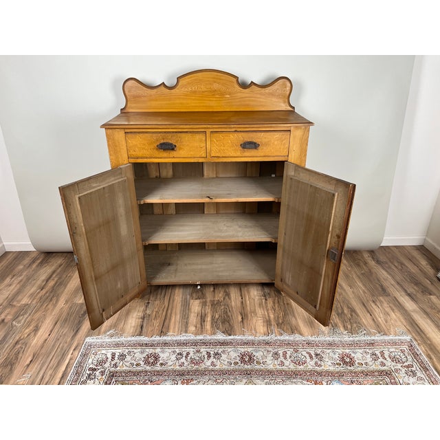 Antique Victorian Grain Painted Country Jelly Cupboard C. 1870 For Sale - Image 9 of 9