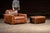 c. 1990s/2000s; Restoration Hardware - Corte Madera, CA Substantial leather club chair and ottoman by Restoration...