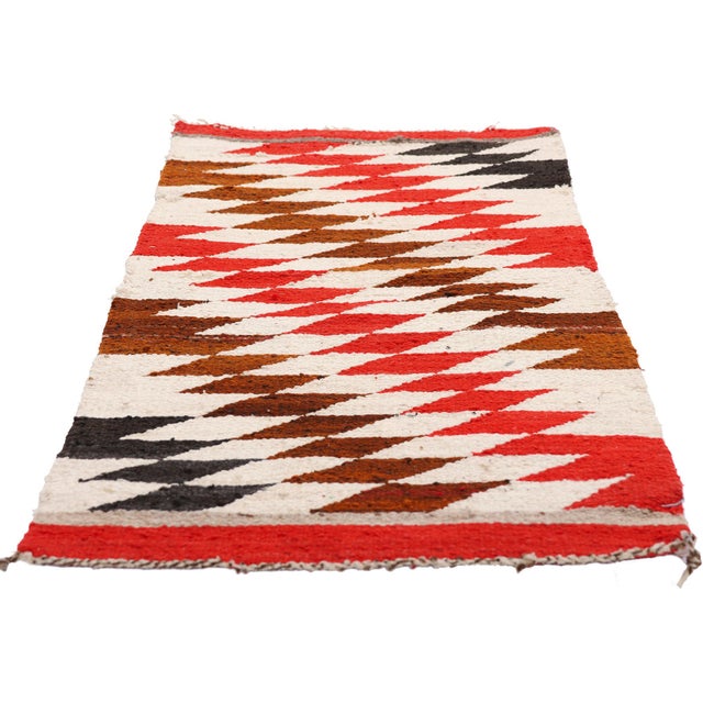 Mid-Century Modern Antique Eye Dazzler Southwest Rug, 01'06 X 03'02 For Sale - Image 3 of 10