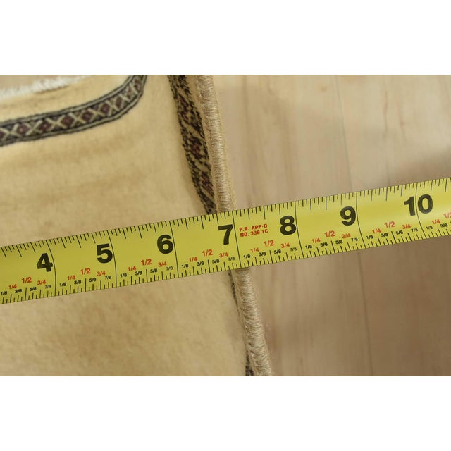 Bokhara Runner 3’4” X 14’8” Beige Wool Hand-Knotted Oriental Rug For Sale - Image 11 of 13