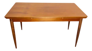 French Extending Teak Dining Table, Mid-20th Century