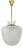 Frosted Glass and Brass Pendant by Hans Bergström for Asea, Sweden 1950s For Sale