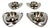 Bauhaus Egg Cups by Wilhelm Wagenfeld for WMF, 1970s, Set of 4 For Sale