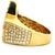 Metal 1990s Italian Diamond Star Cocktail Ring in 18k Yellow Gold, Size 7 For Sale - Image 7 of 17