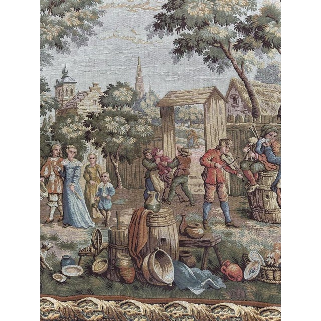 1970s Vintage French Jacquard Tapestry, 1970s For Sale - Image 5 of 18