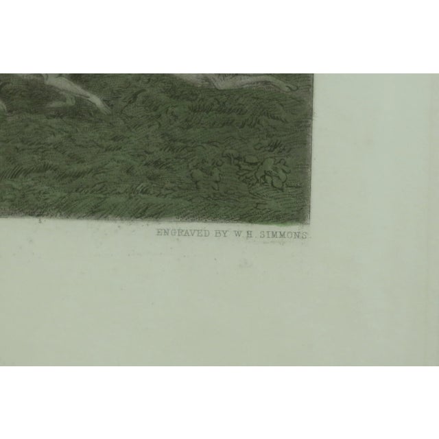 1900 - 1909 Vintage Wh Simmons Colored Engraving English Hunt Scene For Sale - Image 5 of 9