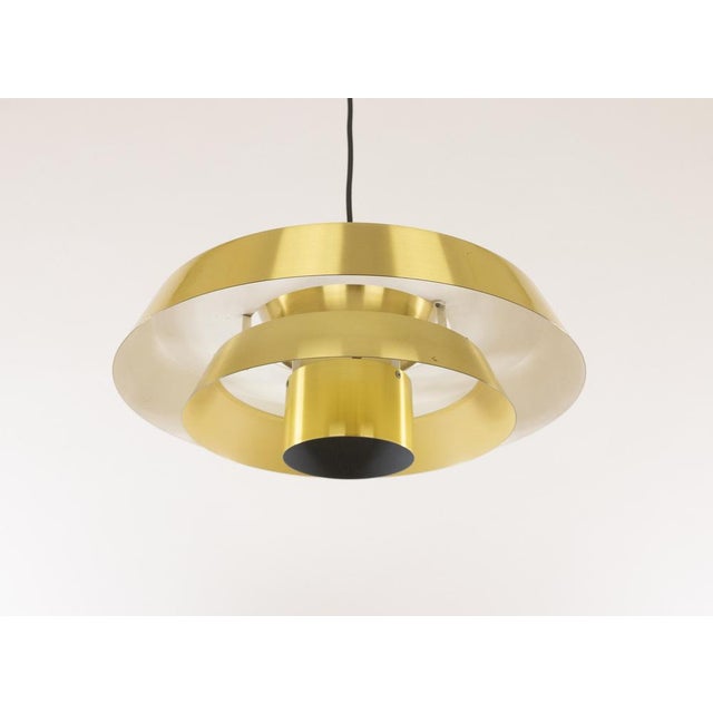 1960s Nova Brass Pendant by Jo Hammerborg for Fog & Mørup, 1960s For Sale - Image 5 of 6