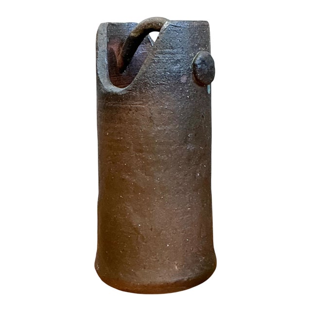 Vintage Handcrafted Earthenware Vessel For Sale In West Palm - Image 6 of 12