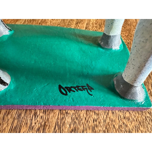 Ceramic Vintage Tonalá Mexican Pottery Ceramic Winged Pig Piggy Bank Signed “Ortega” For Sale - Image 7 of 9