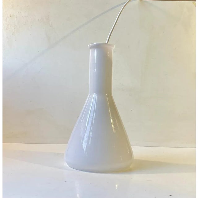 Danish Modern Ceiling Lamp in White Opaline Glass from Holmegaard, 1960s For Sale - Image 7 of 7