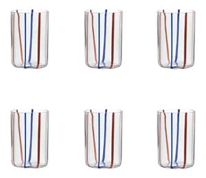Tirache Tumbler in Amethyst & Blue - Set of 6