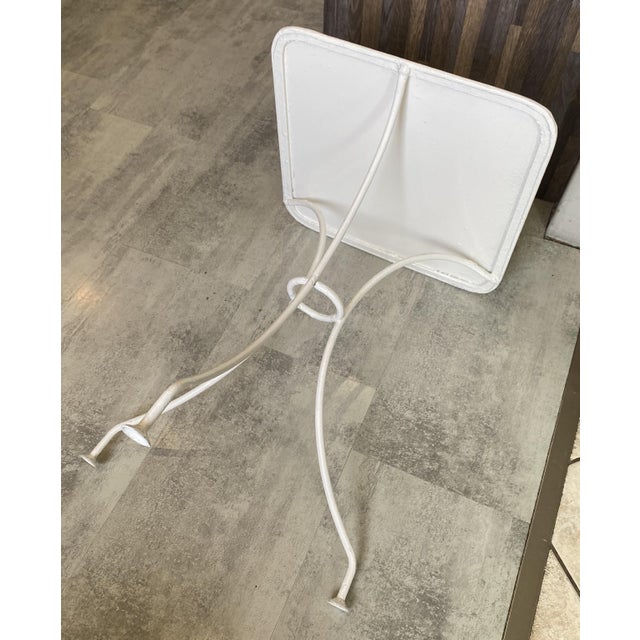 Square White Garden Table in Metal, 1950s For Sale - Image 10 of 18