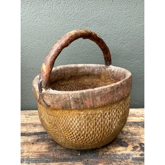 19th Century Vintage 19th Century Chinese Rice Basket For Sale - Image 5 of 12