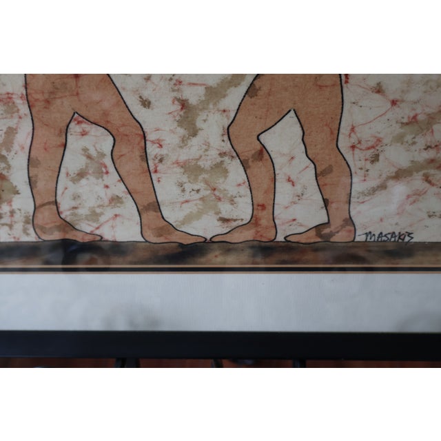 1970s Masakis Signed Batik After the Akrotiri “Boxing Children” Fresco For Sale - Image 12 of 18