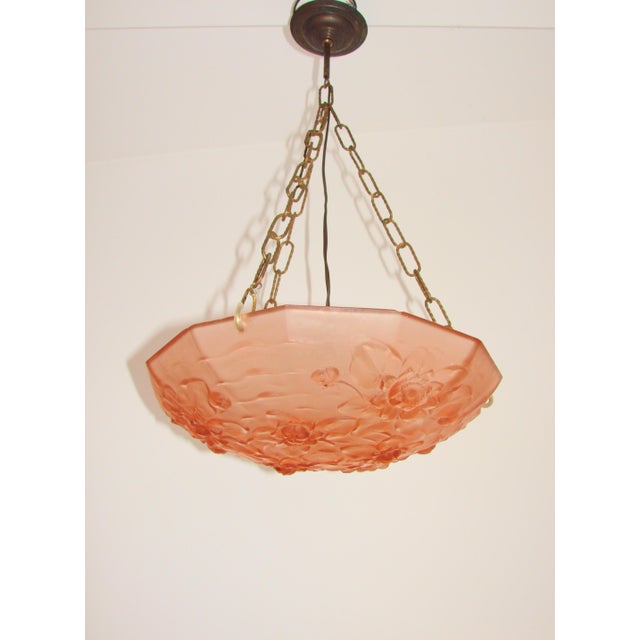 Boho Chic Art Deco Pendant Lamp from Ampla, France, 1930s For Sale - Image 3 of 13