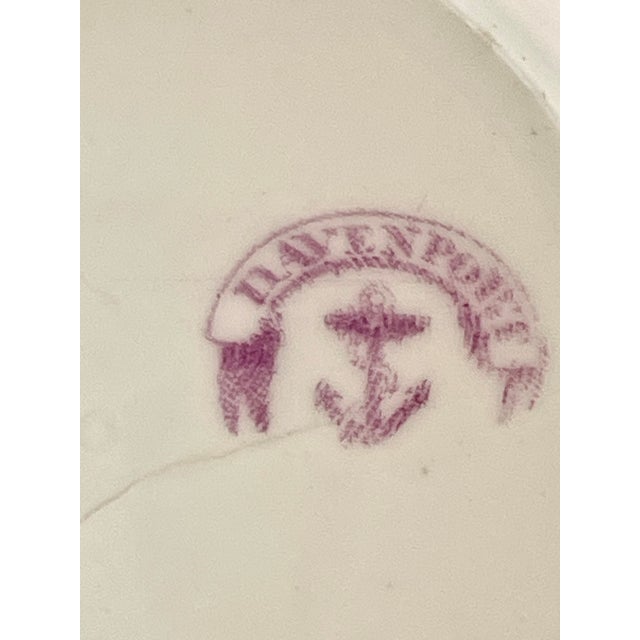 19th C. Davenport English Regency Hand Painted Footed Bowl For Sale - Image 9 of 11