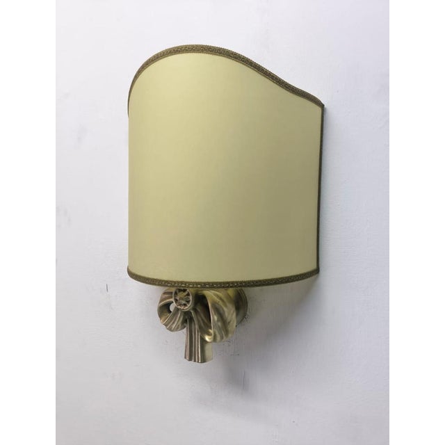 Vintage Cast Bow with Parchment Fan, 1950s For Sale - Image 9 of 11