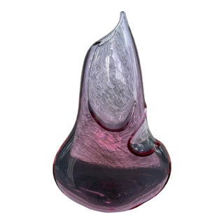 ZBS Zelezny Brod Skol Miloslav Klinger Neodymium Bohemian Glass Vase 11” For Sale